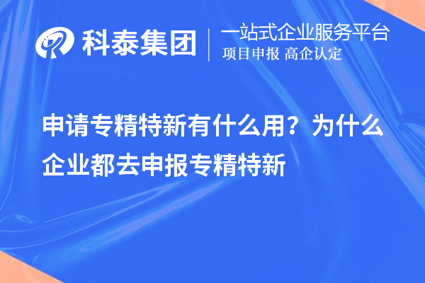 申請(qǐng)專精特新有什么用？為什么企業(yè)都去申報(bào)專精特新