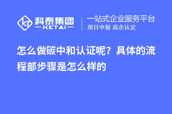 怎么做碳中和認(rèn)證呢？具體的流程部步驟是怎么樣的