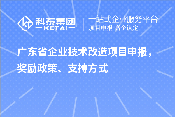 廣東省企業(yè)技術(shù)改造項目申報，獎勵政策、支持方式