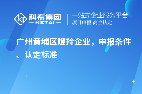 廣州黃埔區(qū)瞪羚企業(yè)，申報條件、認定標準