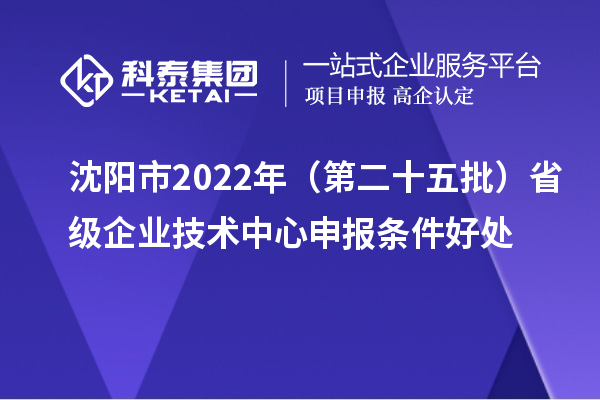 沈陽(yáng)市2022年(第二十五批)省級(jí)企業(yè)技術(shù)中心申報(bào)條件好處