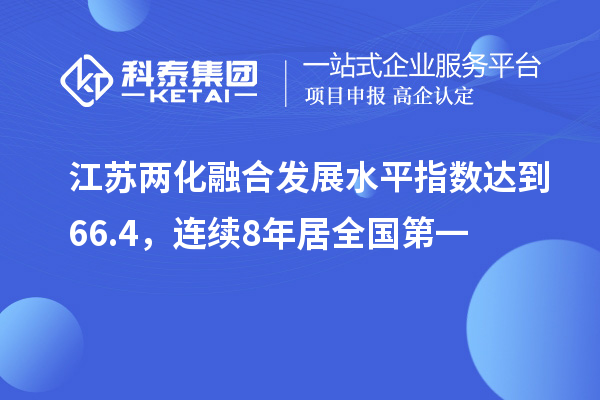 江蘇兩化融合發(fā)展水平指數(shù)達(dá)到66.4,連續(xù)8年居全國(guó)第一