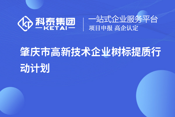 肇慶市高新技術企業(yè)樹標提質(zhì)行動計劃（最新原文）