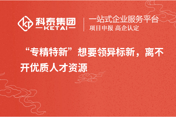 “專精特新”想要領(lǐng)異標(biāo)新，離不開優(yōu)質(zhì)人才資源