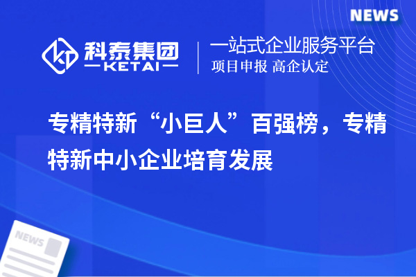 專精特新“小巨人”百?gòu)?qiáng)榜，<a href=http://m.donghuashan.cn/fuwu/zhuanjingtexin.html target=_blank class=infotextkey>專精特新中小企業(yè)</a>培育發(fā)展