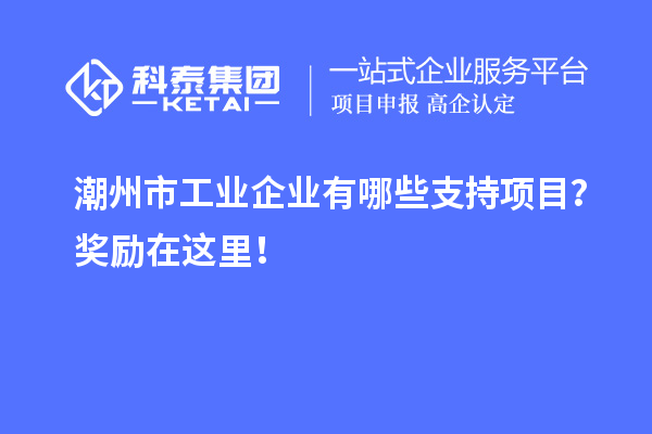 潮州市工業(yè)企業(yè)有哪些支持項目？獎勵在這里！