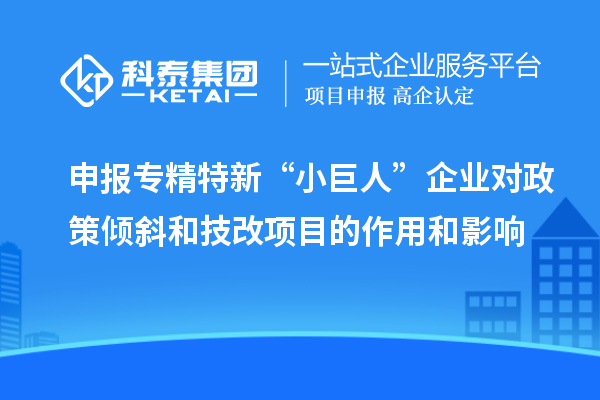 申報(bào)專精特新“小巨人”企業(yè)對(duì)政策傾斜和<a href=http://m.donghuashan.cn/fuwu/jishugaizao.html target=_blank class=infotextkey>技改</a>項(xiàng)目的作用和影響