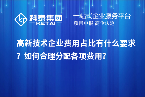 高新技術企業(yè)費用占比有什么要求？如何合理分配各項費用？