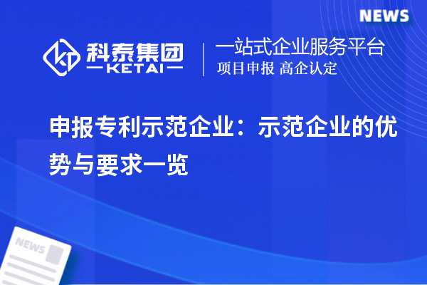 申報(bào)專利示范企業(yè):示范企業(yè)的優(yōu)勢(shì)與要求一覽