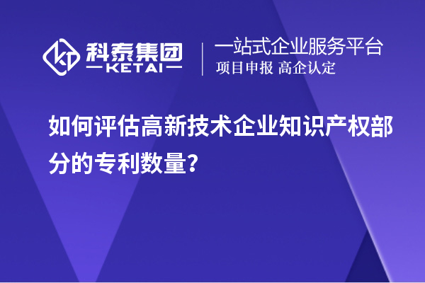 如何評估高新技術企業(yè)知識產權部分的專利數量？