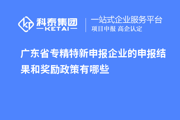 廣東省專精特新申報(bào)企業(yè)的申報(bào)結(jié)果和獎勵(lì)政策有哪些