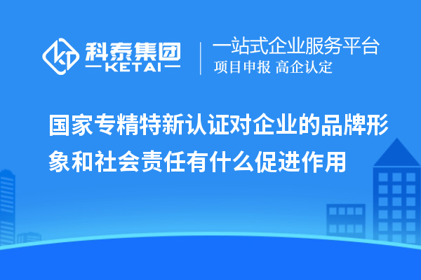 國家專精特新認證對企業(yè)的品牌形象和社會責(zé)任有什么促進作用