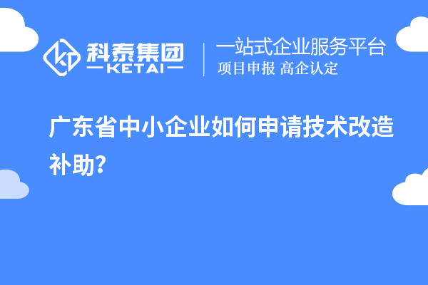 廣東省中小企業(yè)如何申請(qǐng)技術(shù)改造補(bǔ)助？