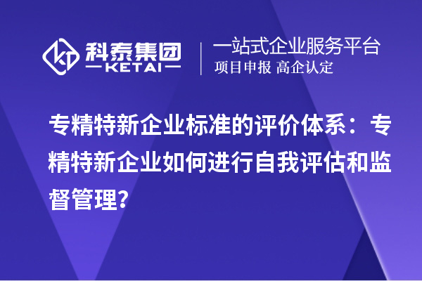 專精特新企業(yè)標準的評價體系：專精特新企業(yè)如何進行自我評估和監(jiān)督管理？
