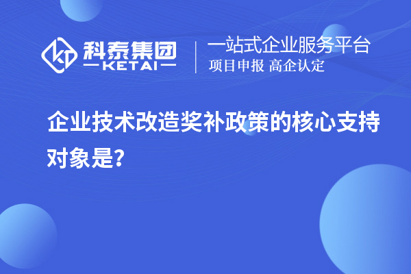 企業(yè)技術(shù)改造獎(jiǎng)補(bǔ)政策的核心支持對象是？