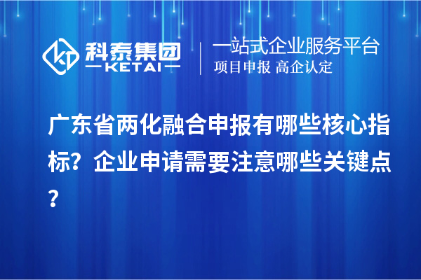 廣東省兩化融合申報有哪些核心指標？企業(yè)申請需要注意哪些關(guān)鍵點？