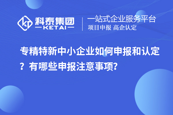專精特新中小企業(yè)如何申報和認定？有哪些申報注意事項？