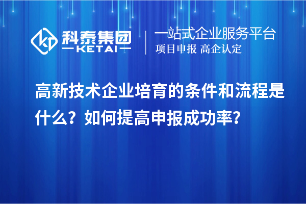 高新技術(shù)企業(yè)培育的條件和流程是什么？如何提高申報(bào)成功率？