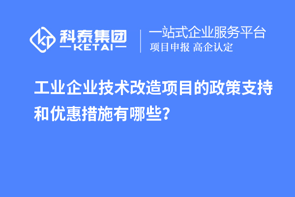 工業(yè)企業(yè)技術(shù)改造項(xiàng)目的政策支持和優(yōu)惠措施有哪些？