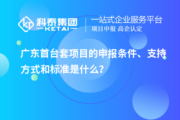 廣東首臺套項目的申報條件、支持方式和標(biāo)準(zhǔn)是什么？