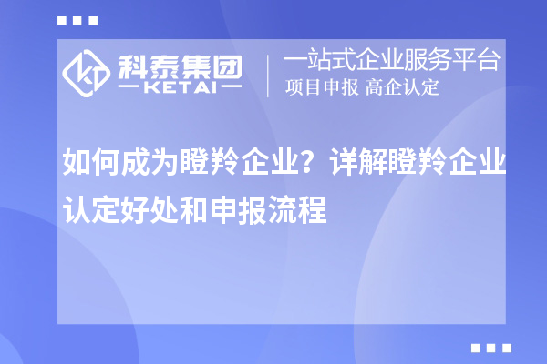 如何成為瞪羚企業(yè)？詳解瞪羚企業(yè)認(rèn)定好處和申報(bào)流程