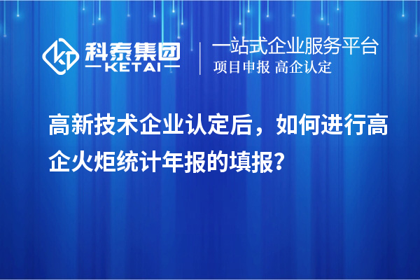 高新技術企業(yè)認定后，如何進行高企火炬統(tǒng)計年報的填報？