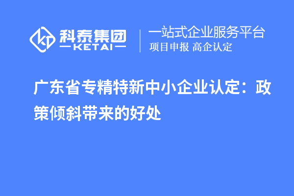廣東省專精特新中小企業(yè)認(rèn)定:政策傾斜帶來(lái)的好處