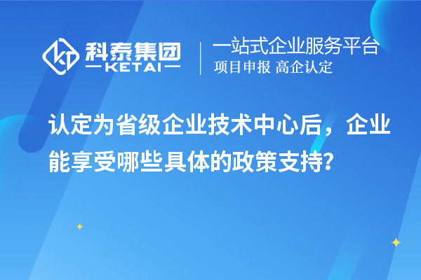 認(rèn)定為省級企業(yè)技術(shù)中心后，企業(yè)能享受哪些具體的政策支持？