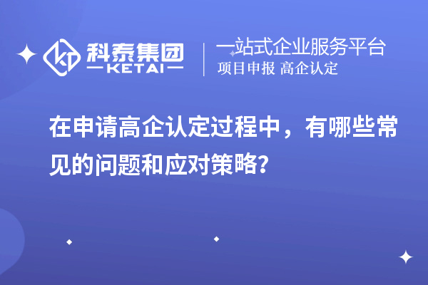 在申請高企認定過程中，有哪些常見的問題和應對策略？