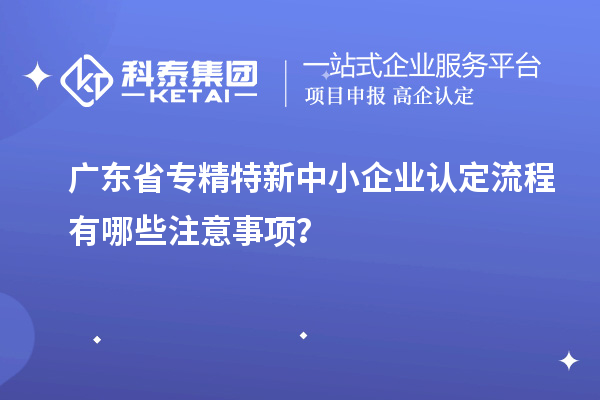 廣東省專精特新中小企業(yè)認(rèn)定流程有哪些注意事項(xiàng)？