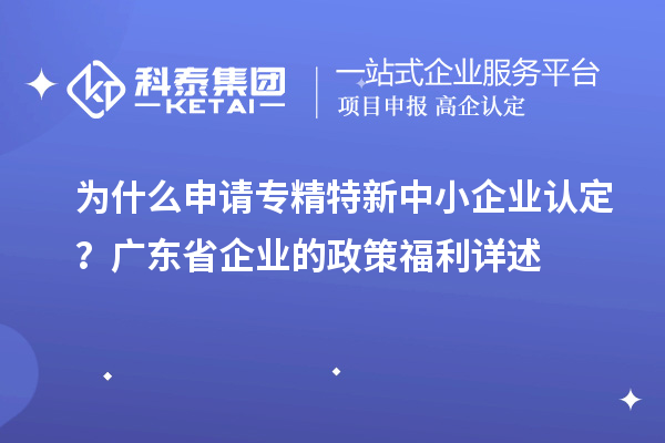 為什么申請專精特新中小企業(yè)認定？廣東省企業(yè)的政策福利詳述