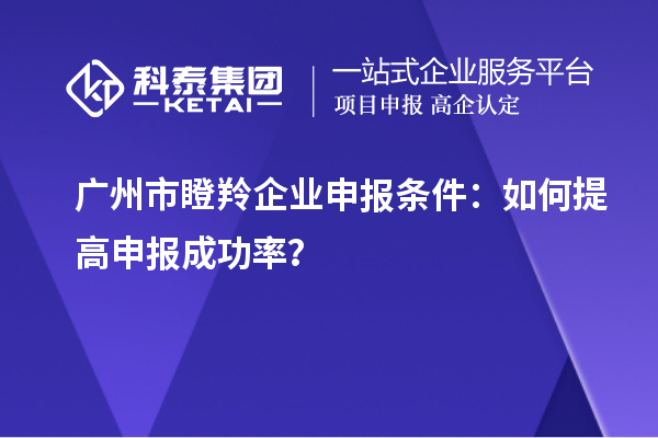廣州市瞪羚企業(yè)申報條件：如何提高申報成功率？