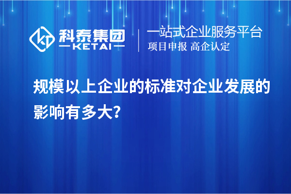 規(guī)模以上企業(yè)的標準對企業(yè)發(fā)展的影響有多大?