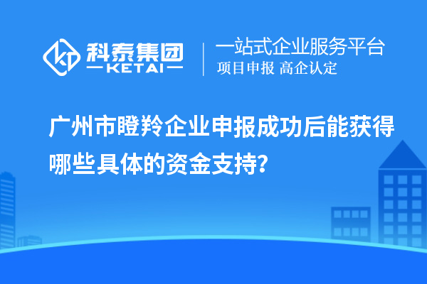 廣州市瞪羚企業(yè)申報(bào)成功后能獲得哪些具體的資金支持？