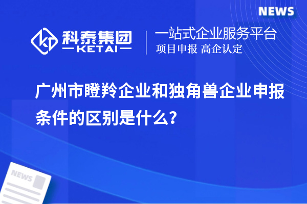 廣州市瞪羚企業(yè)和獨角獸企業(yè)申報條件的區(qū)別是什么？