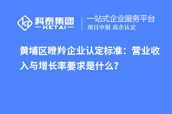 黃埔區(qū)瞪羚企業(yè)認定標(biāo)準(zhǔn)：營業(yè)收入與增長率要求是什么？