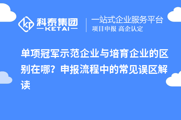 單項(xiàng)冠軍示范企業(yè)與培育企業(yè)的區(qū)別在哪？申報(bào)流程中的常見誤區(qū)解讀