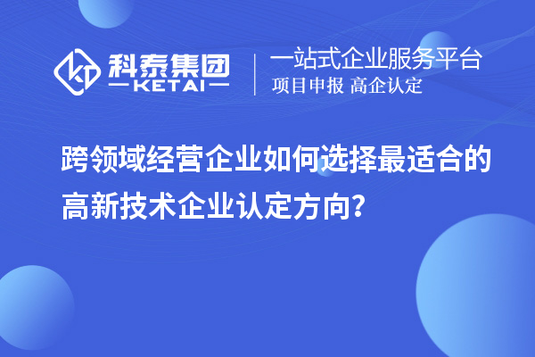 跨領(lǐng)域經(jīng)營企業(yè)如何選擇最適合的高新技術(shù)企業(yè)認定方向？