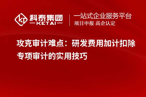攻克審計(jì)難點(diǎn)：研發(fā)費(fèi)用加計(jì)扣除專項(xiàng)審計(jì)的實(shí)用技巧