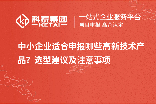中小企業(yè)適合申報(bào)哪些高新技術(shù)產(chǎn)品？選型建議及注意事項(xiàng)