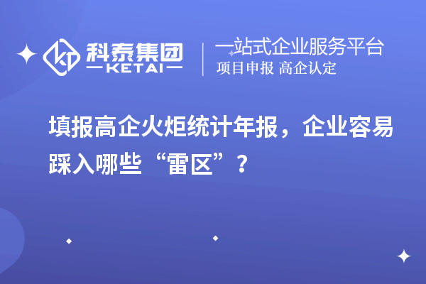 填報高企火炬統(tǒng)計年報，企業(yè)容易踩入哪些“雷區(qū)”？