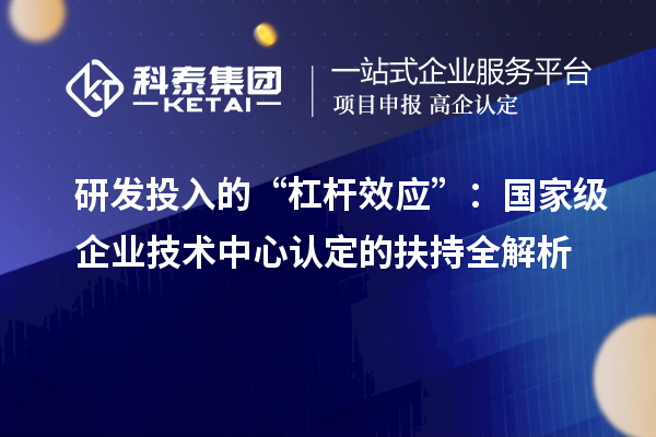 研發(fā)投入的“杠桿效應(yīng)”:國(guó)家級(jí)企業(yè)技術(shù)中心認(rèn)定的扶持全解析