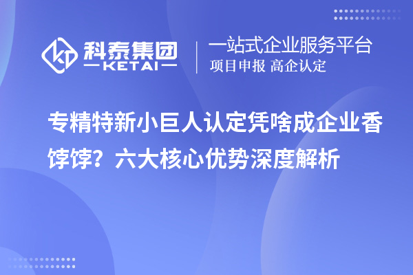 專精特新小巨人認定憑啥成企業(yè)香餑餑？六大核心優(yōu)勢深度解析