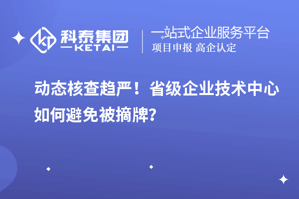 動態(tài)核查趨嚴！省級企業(yè)技術中心如何避免被摘牌？