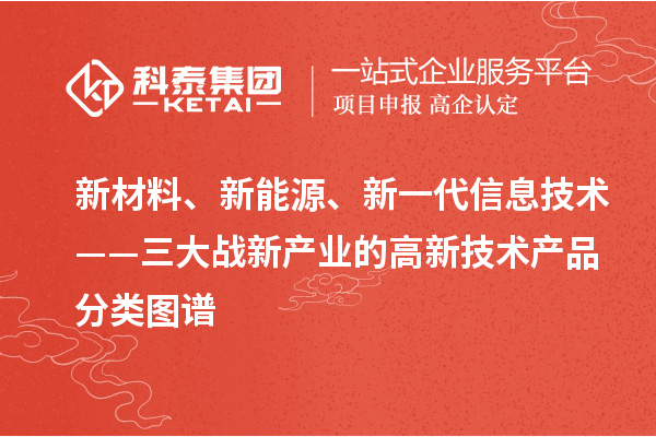 新材料、新能源、新一代信息技術(shù)——三大戰(zhàn)新產(chǎn)業(yè)的高新技術(shù)產(chǎn)品分類圖譜